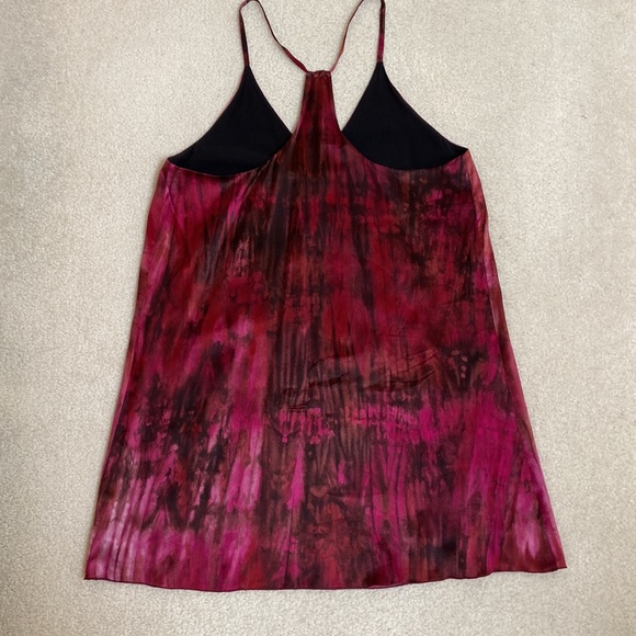 Alice + Olivia Tie Dye Red Silk Slip Dress - Picture 6 of 9